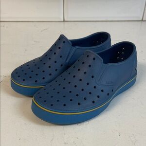 Native Miles Slip-On Perforated Casual Shoe - Blue Size 13